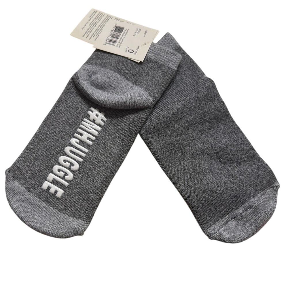 Motherhood Maternity #MHJuggle Mom Socks Gray & White Brand New